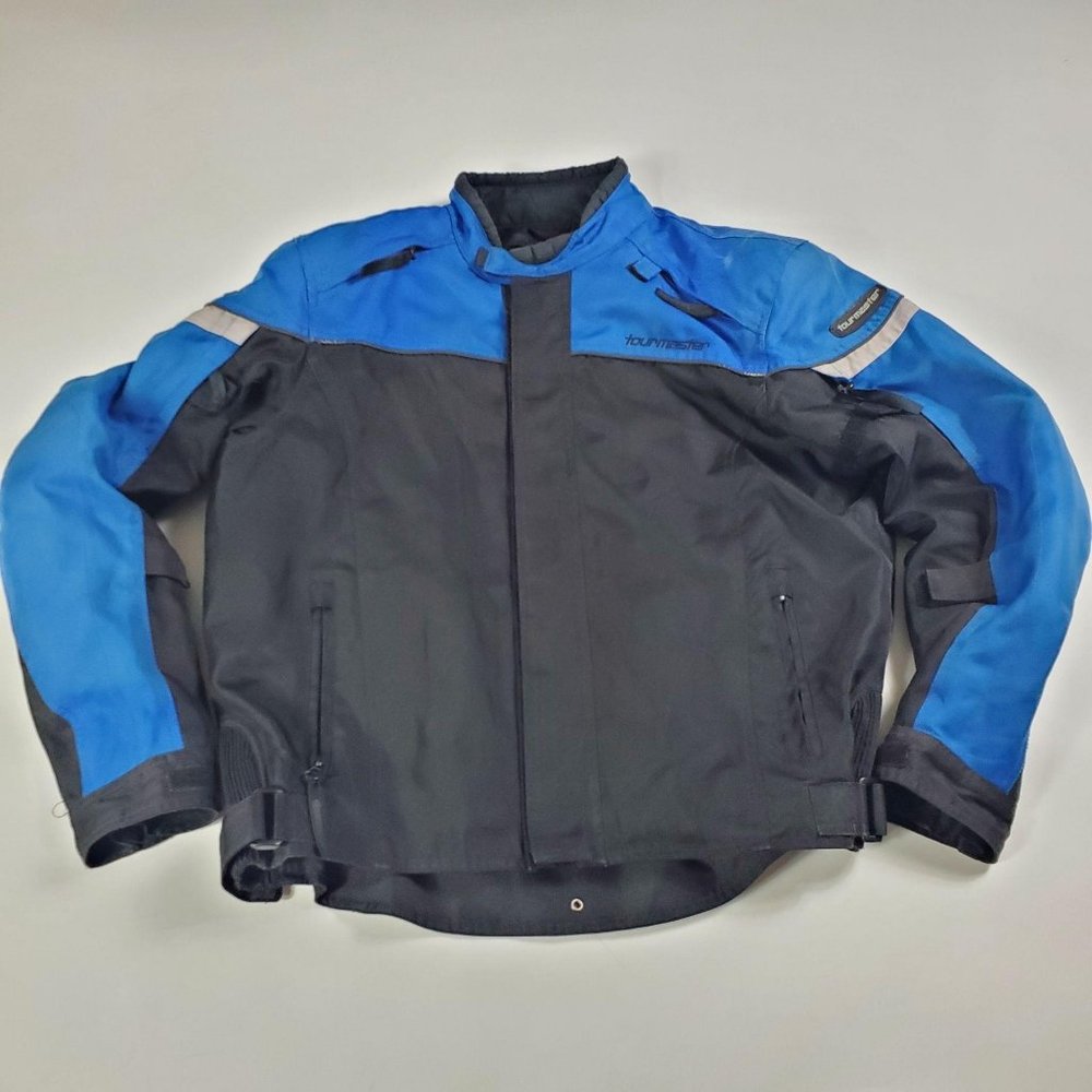 Tourmaster Jett Series 3 Mens Size Medium Motorcycle Jacket Black Blue